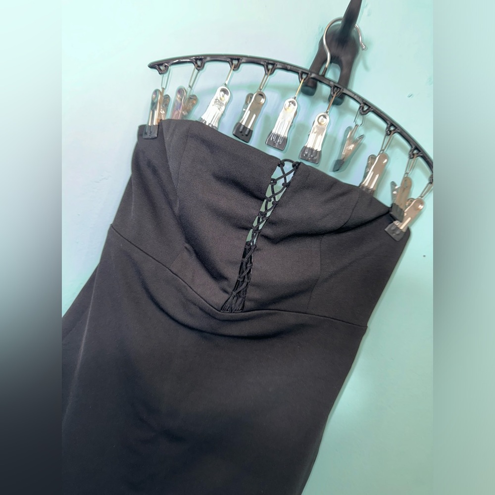 Black Strapless Cocktail Dress : Size L
